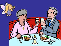 couple enjoying a romatic meal